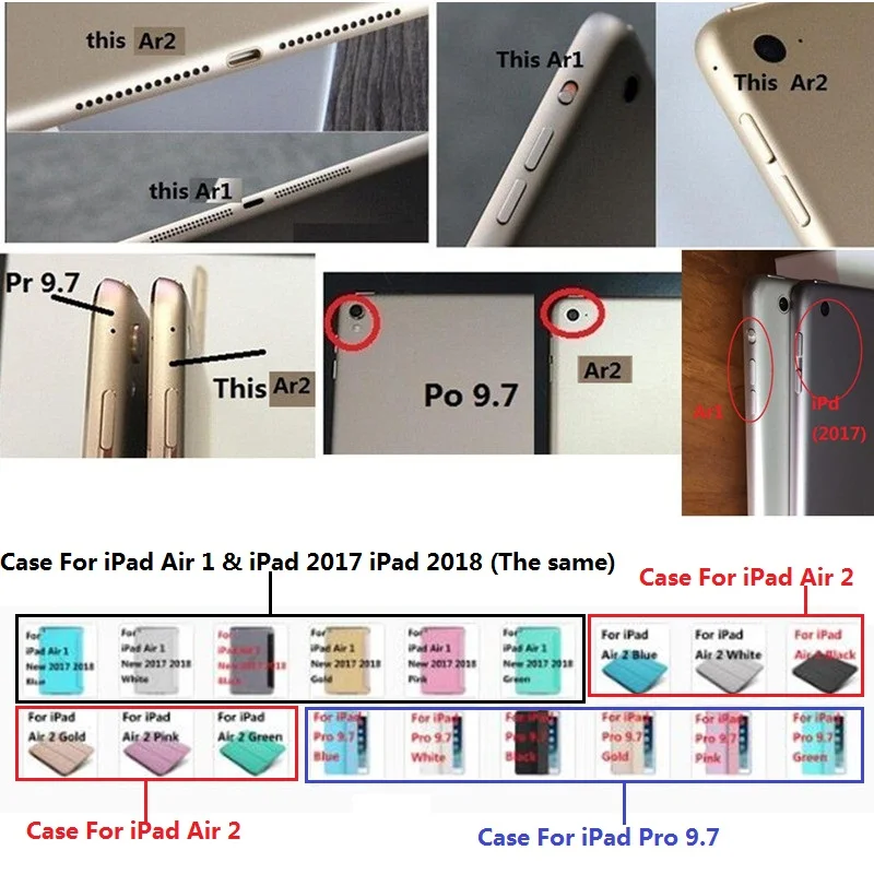 Чехол из ТПУ QUWIND для iPad Air 1 2 Pro 9 7 новый 2017 2018|case for ipad|case ipad airfor air |