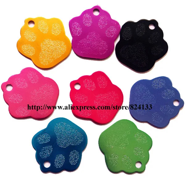 Лидер продаж жетоны для собак в форме лапы домашних животных кошек алюминиевые