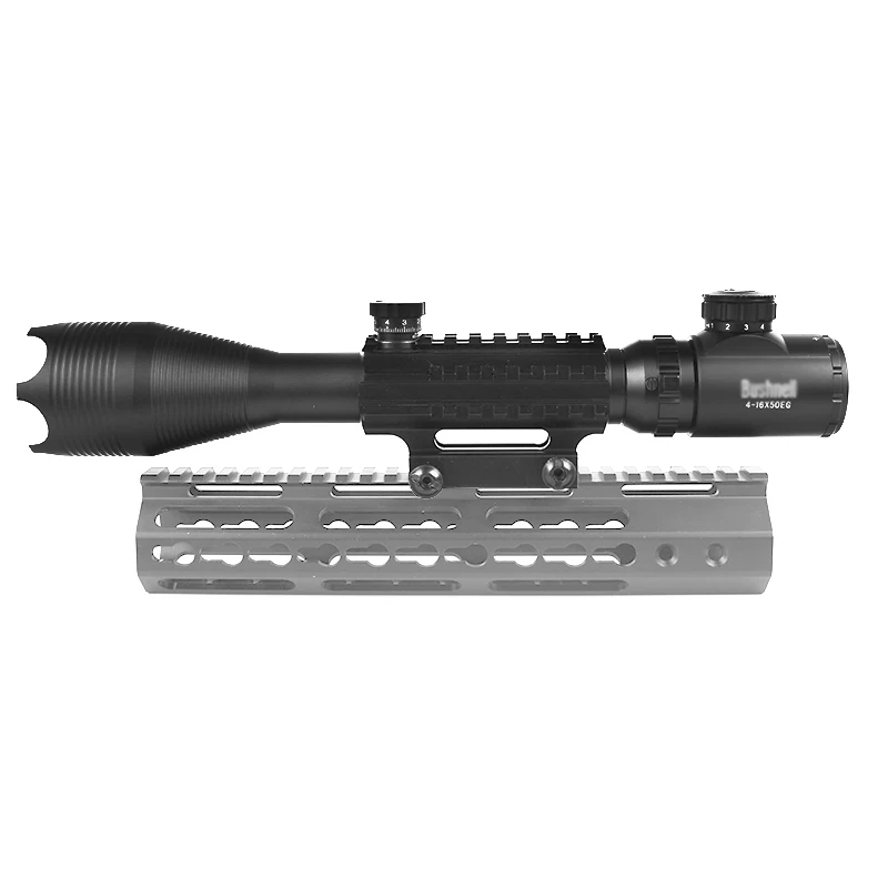 LUGER Tactical 4-16X50 EG Профессиональный красный зеленый прицел Высокая рефлекторная оптика с 20 мм рельсовыми креплениями для Охотничье пневматическое Ружье