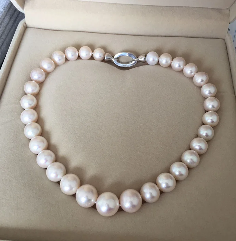 

Wholesale free shipping charm Jew. Gorgeous Natural white 13-14mm kasumi Pearl Necklace