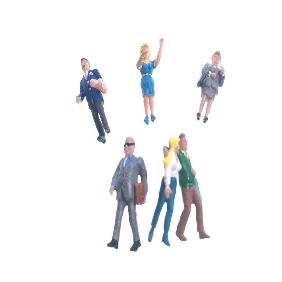 6 шт./лот модель архитектуры пластиковая хо масштаб поезд торговый центр фигурка