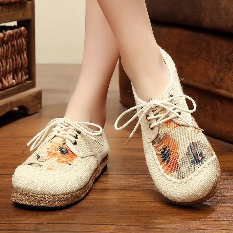 Cresfimix chaussures pour femmes/женская модная бежевая парусиновая обувь Женская Удобная