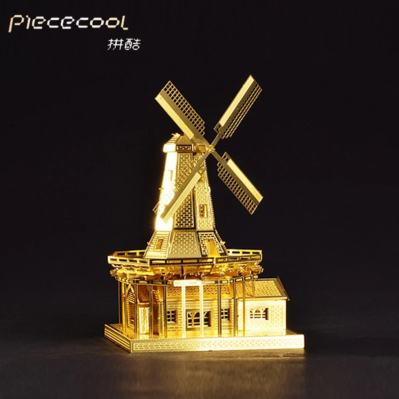 Piececool голландская ветряная мельница Строительная Архитектура DIY 3D металлическая