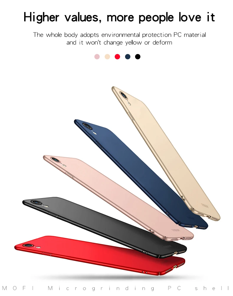Для iphone XR Чехол MOFI Жесткий Чехол для iphone XR задняя Высококачественная крышка телефона оболочки для iphone XR чехол для телефона