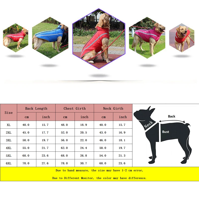 Куртка для больших собак водонепроницаемая одежда домашних животных Теплый