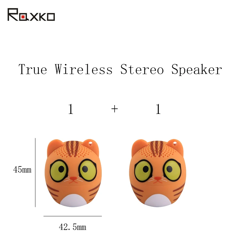 Raxko 2018 Stereo Blutooth Mini Wireless Outdoor Portable Speaker Bluetooth For Phone Music Cat bluethooth Loudspeaker subwoofer |