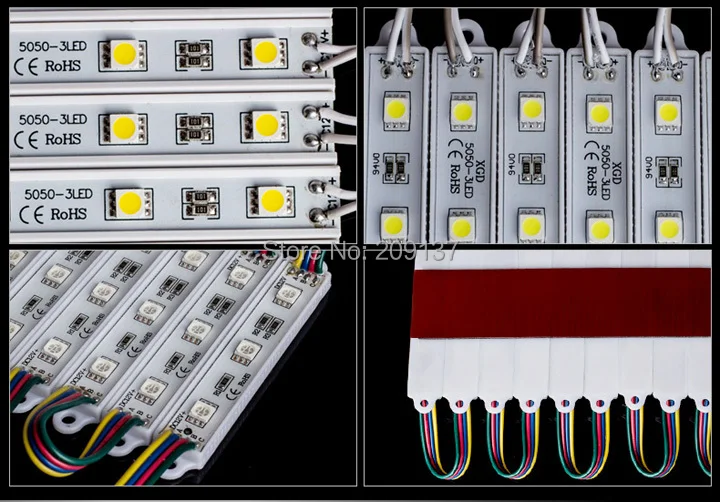 

SMD 5050 LED module waterproof SMD5050 LED modules for sign letters LED advertising light module DC12V 0.72W 3 led free shipping