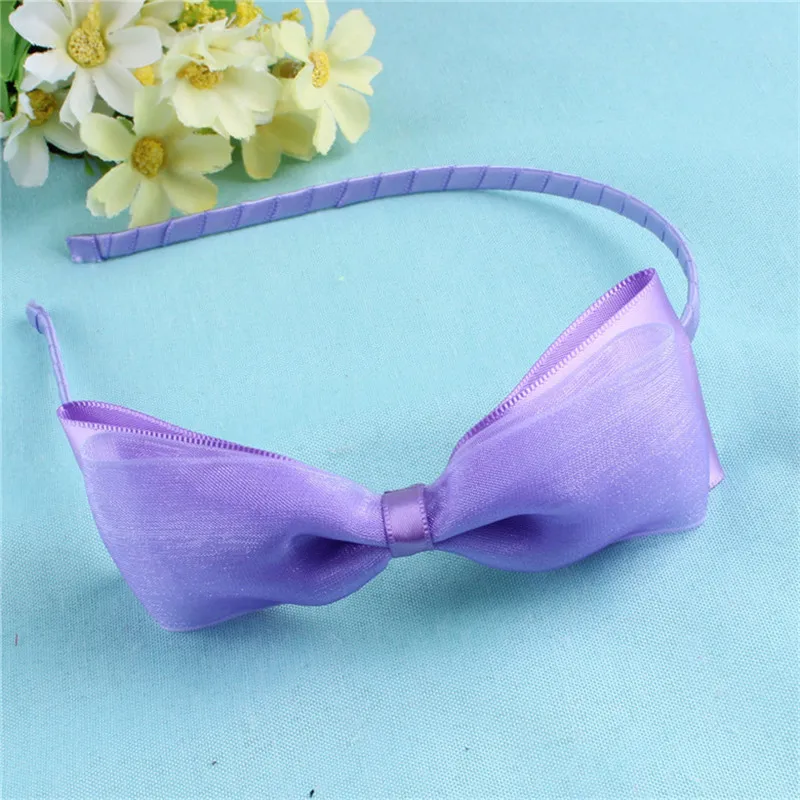 Модные Обувь для девочек Для детей с бантом из ленты Повязка На Голову свадьбы