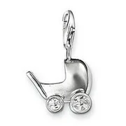 Классический 925 серебряный цвет детская коляска Diy Подвески подходят браслеты и