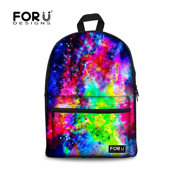 FORUDESIGNS/женский рюкзак, холст, галактика, звезда, Вселенная, космический Принт, рюкзаки для подростков, девочек, школьная сумка, Mochila Feminina - Цвет: C016J6