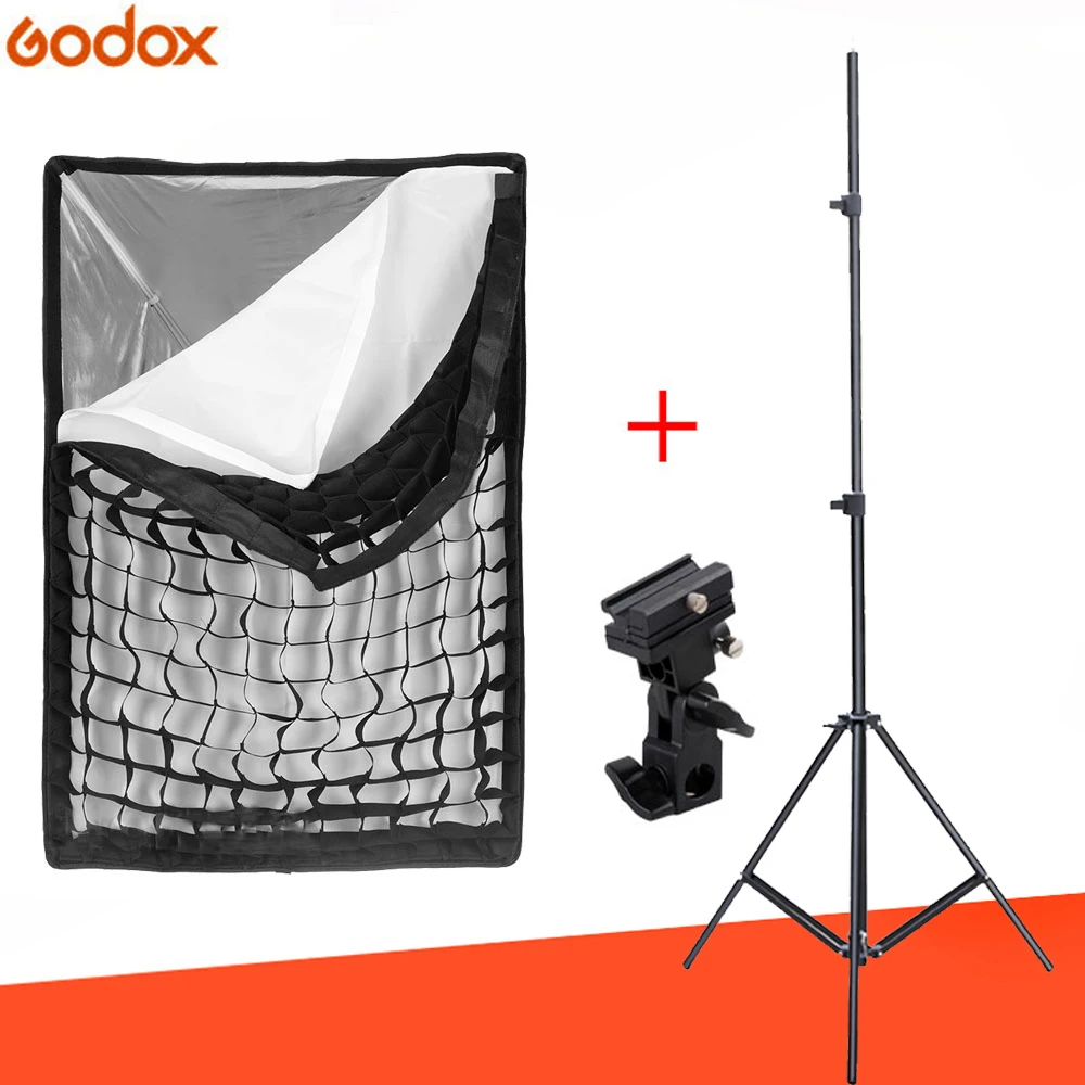 Godox 50*70 см/60*60 см/60*90 см Зонт софтбокс + черная сетка B Тип 2 м осветительная