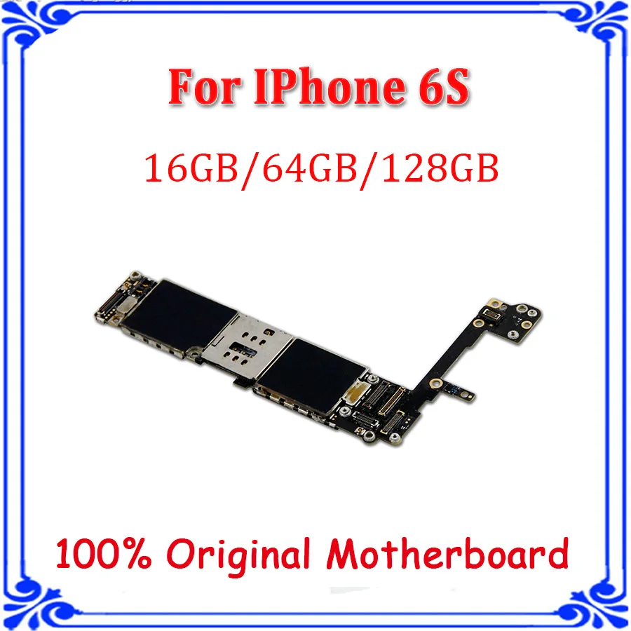 Хорошее качество для iphone 6S 128 Гб 64 ГБ 32 16 оригинальная материнская плата No touch ID