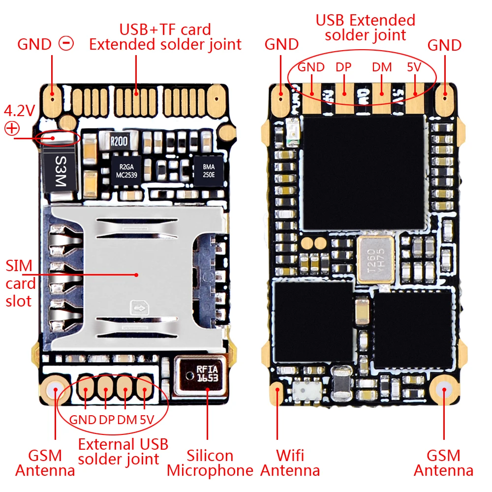 TOPIN маленький ZX620 PCB Wifi LBS GSM трекер позиционирование TF карта голосовая запись Крытый Accuarcy 10 м Мини 22*13 мм голосовой мониторинг