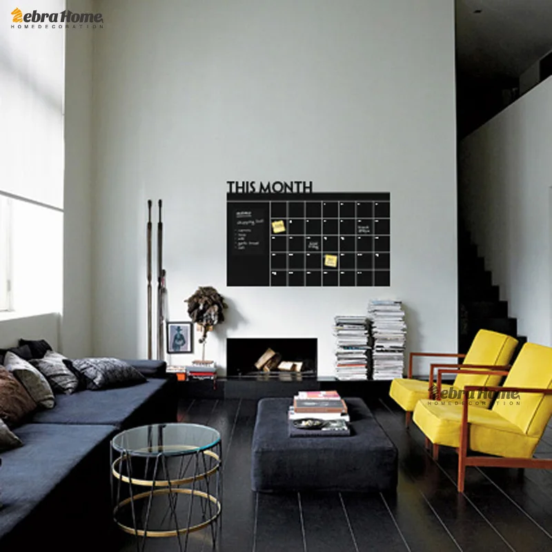 Diy ежемесячный планировщик доске виниловые Настенные календари наклейки фрески