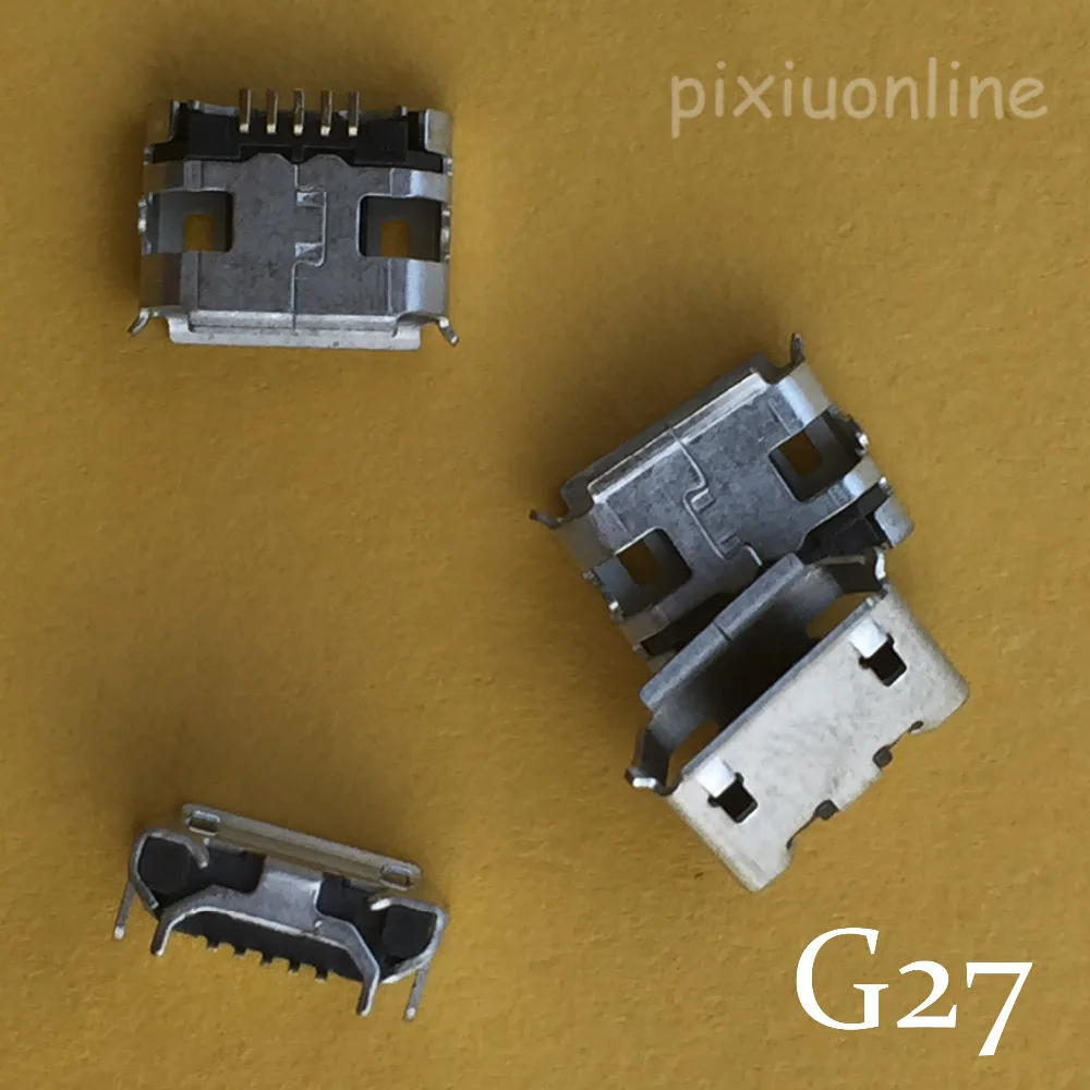 10 шт. G27Y микро USB 5pin гнездовой разъем OX Horn вьющийся рот для зарядки хвоста быстрая