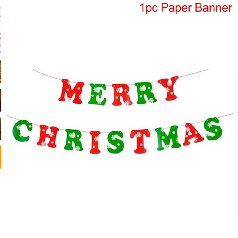 Christmas Banner 5 Рождественские украшения для дома Navidad год Рождество Санта Calus баннер рождественские подарки Рождество Dcor счастливый год - Цвет: Christmas Banner 5