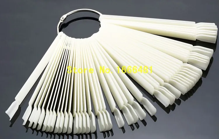 

50 tips Fan Board Polish UV Gel Stickers Decorations Display Tools Nail Art Tips Stick Display Practice