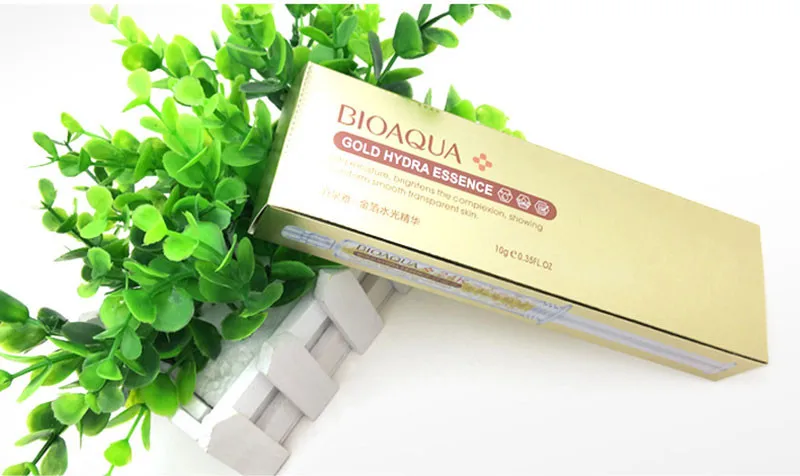 BIOAQUA бренд 24K Золотая фольга жидкость с гиалуроновой кислотой сыворотки глубокий увлажняющий, антивозрастной коллагеновая эссенция отбеливающий уход за кожей 10 мл