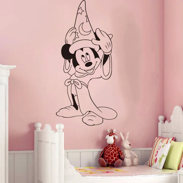 Креативный мультяшный стикер DIY спальня Милая Пижама с Микки Маусом настенные