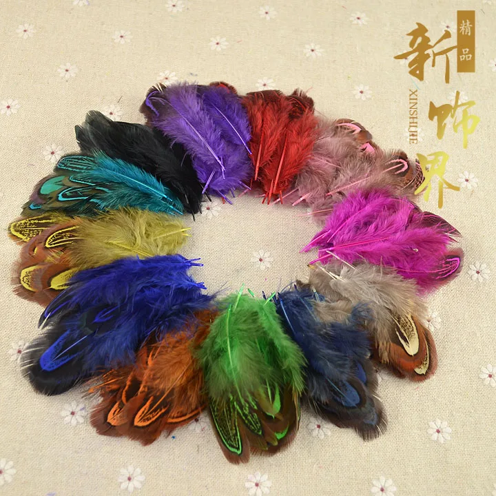 Art DIY sewing handmade 4-8cm pheasant feathers brooch tiara natural feather wedding dress 100pcs/lot | Дом и сад