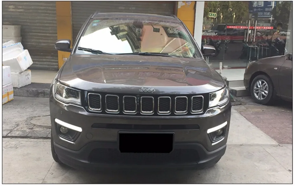 KOWELL стайлинга автомобилей для Jeep Compass желтый указатель поворота светильник стиль реле 12V светодиодный дневные ходовые огни дневного светильник