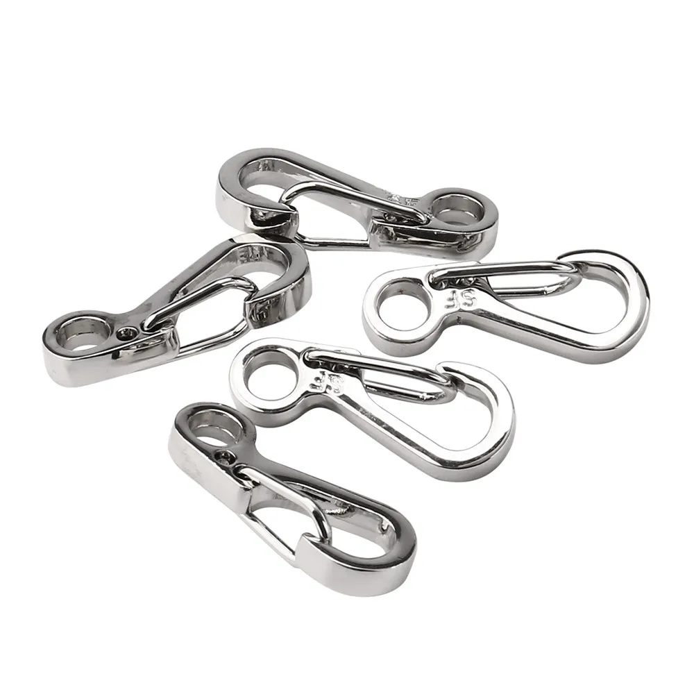 2019 Hot 5 PCS Spring Buckle Snap Alloy Nickel-free Plating Key Ring Carabiner Bottle Hook Camping Kits Climbing Accessories | Спорт и
