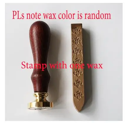 stamp with one wax Персонализированные две инициалы воск печать штамп, настроить двойной monogra воск уплотнение штамп Свадебные приглашения 12 шрифт на ваш выбор - Цвет: stamp with one wax