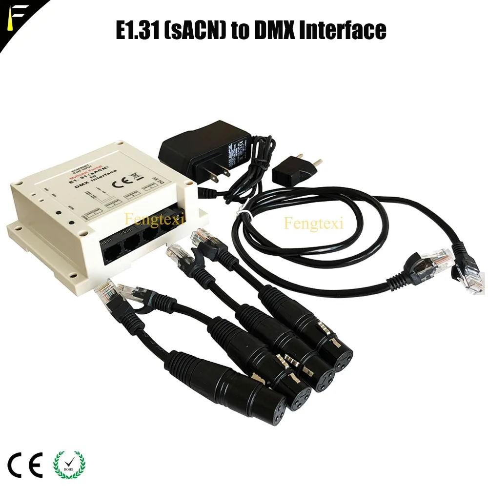 

Multicast Format E1.31 (sACN) to DMX Interface / Bridge for Madrix, MagicQ 4 DMX universes of 2048 channels