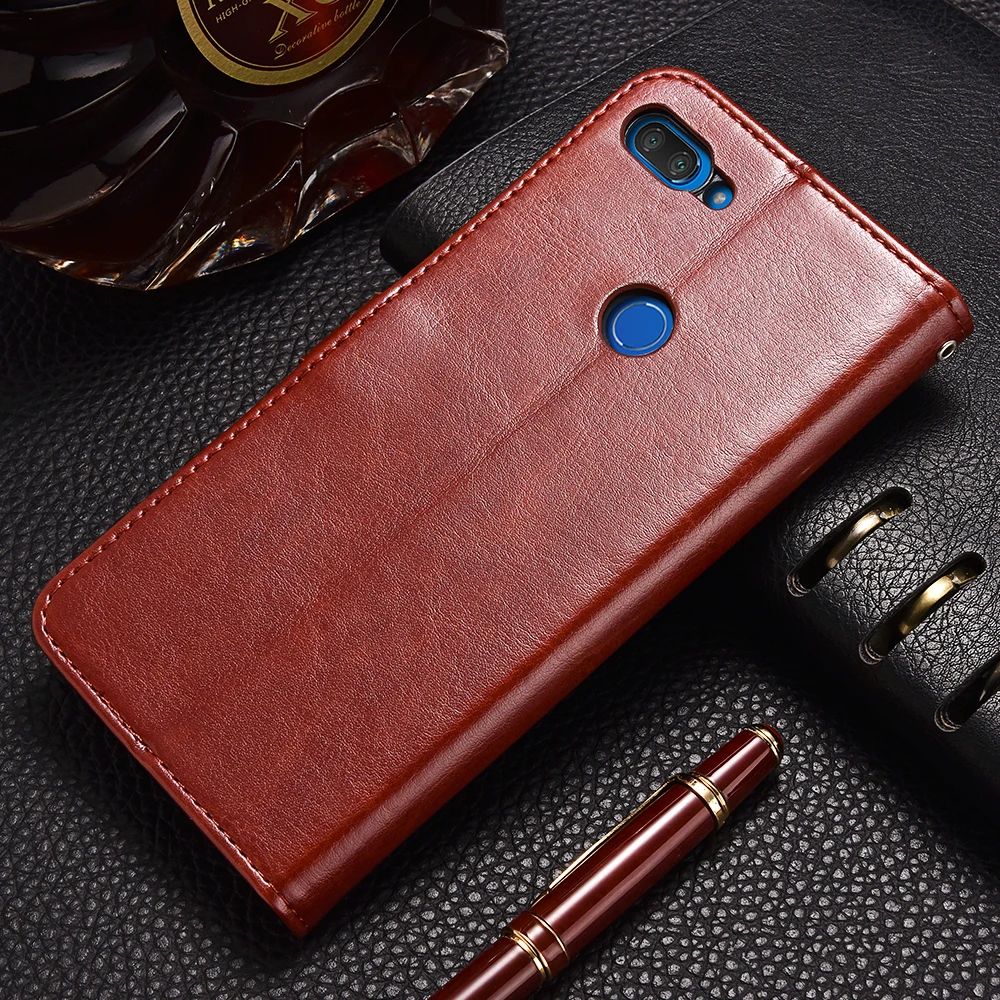 Чехол-книжка TOMKAS с кошельком для Xiaomi mi 8 Lite роскошный винтажный кожаный