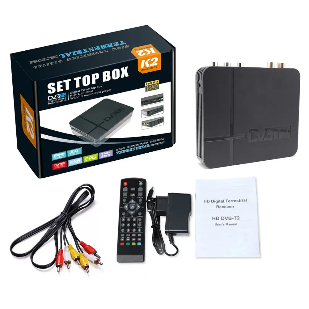 K2 Only Интернет wifi Youtube наземный тюнер dvb t2 H.264 MPEG-2/4 телеприставка приемник ТВ антенна DVB-T2 FTA медиаплеер - Цвет: K2 Only