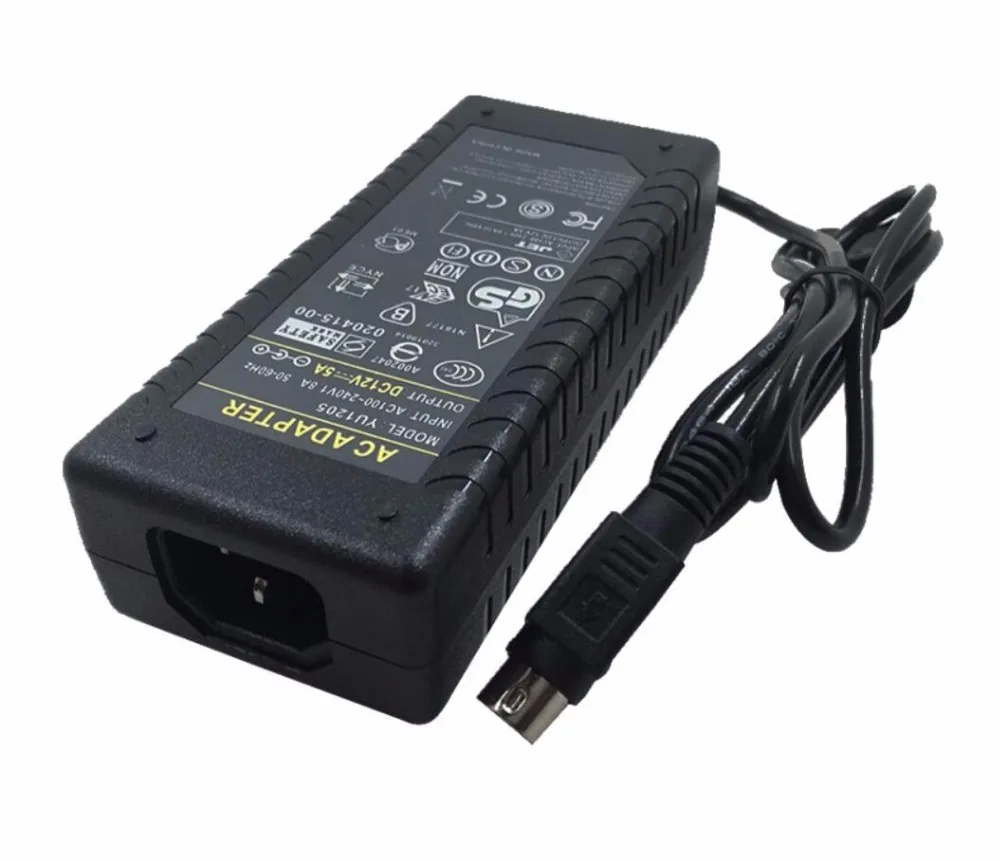 12V5A импульсный источник питания 4 Pin 60W AC DC преобразователь адаптер контактный для
