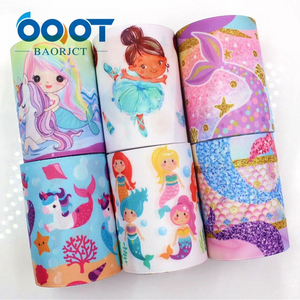 OOOT BAORJCT G-18620-542, 10 ярдов, 75 мм мультфильм рыбы печатных корсажные ленты, DIY ручной работы аксессуары для волос для свадьбы Подарочная Упаковка
