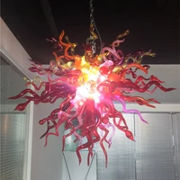 red glass pendant lighting new designer murano blown glass crystal lamp for luxury home decor