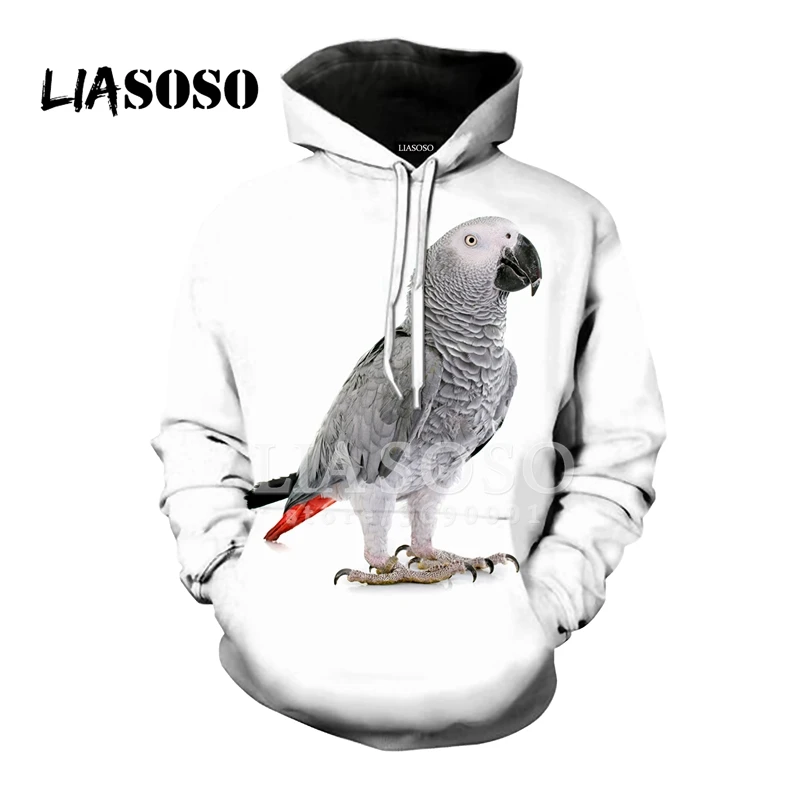 10 LIASOSO, толстовка с капюшоном, 3D принт, унисекс, забавный серый попугай, птицы, толстовки с капюшоном, хипстер, повседневная верхняя одежда в стиле хип-хоп, топы A732 - Цвет: 10