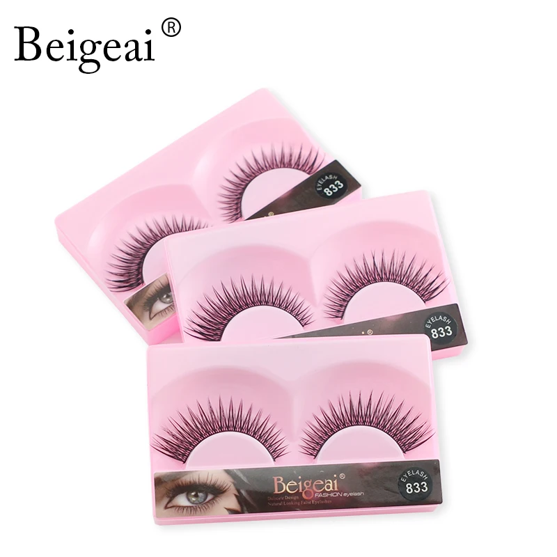 Новый 5 пар Поддельные Ресницы Расширение Ручной Длинный Толстый Beigeai Марка