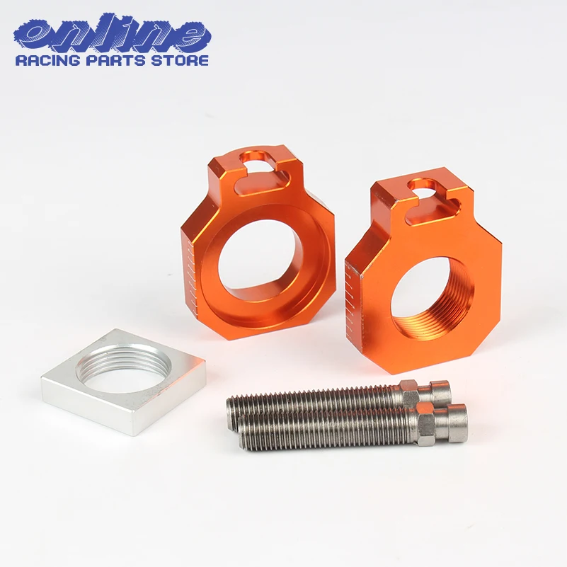 Блок регулировки цепи заднего моста CNC для 125 250 350 450 SX/SX F/XC/XC F 2013 2014 2015 ORANGE|chain