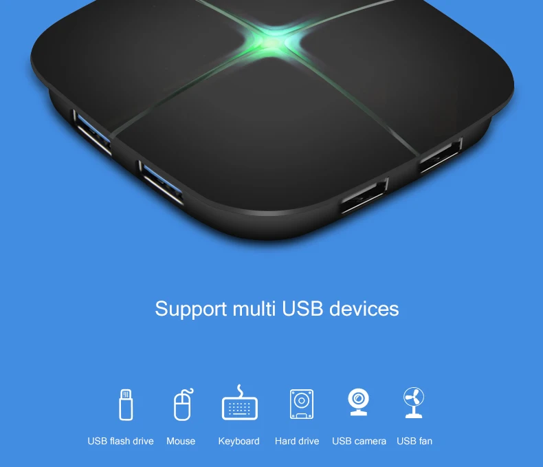 7 USB разветвитель 3,0 2,0 концентратор Высокоскоростной расширитель 80 см Мульти интерфейс концентратор для ноутбука Настольный 3 usb3.0 4 usb2.0 конвертер адаптер
