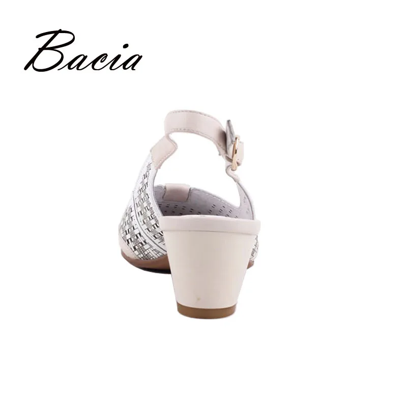 Bacia/летние женские босоножки из натуральной кожи в клетку удобная обувь