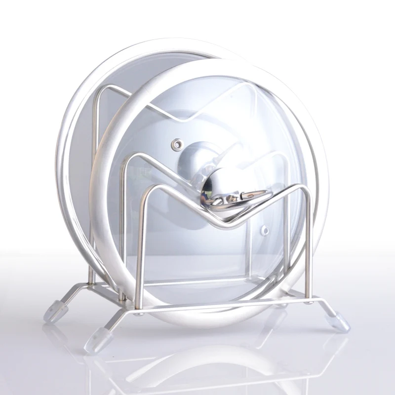 Двухслойная крышка кастрюли из нержавеющей стали полка для хранения сковороды