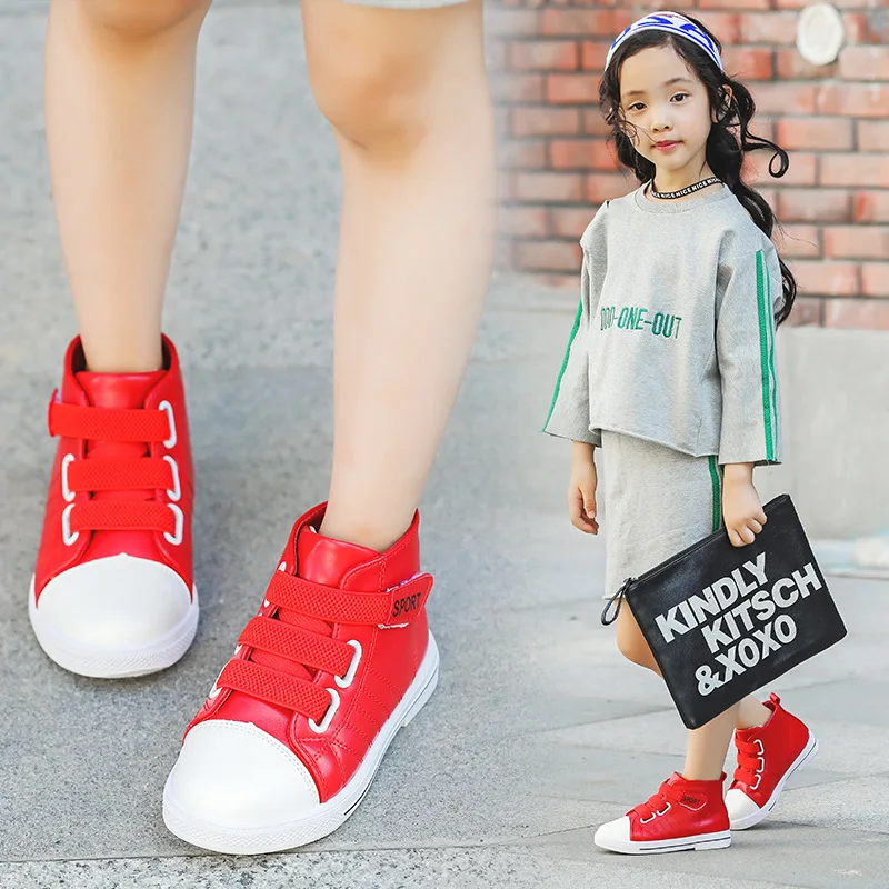 COMFY KIDS Sneakers Shoes For Children's Girls Artificial PU Leather Casual Fashion Flat With Boots Kids | Детская одежда и