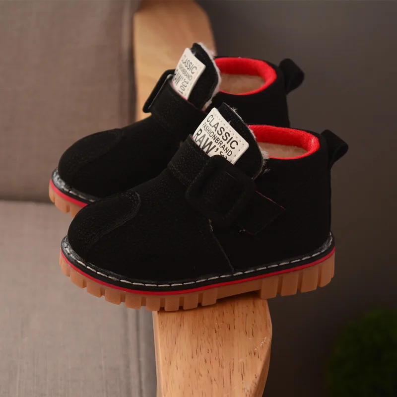 996Black ULKNN Winter for child/kid/girl boots waterproof leather motorcycle boots fashion flats shoe fringe zip martin boots - Color: 996Black
