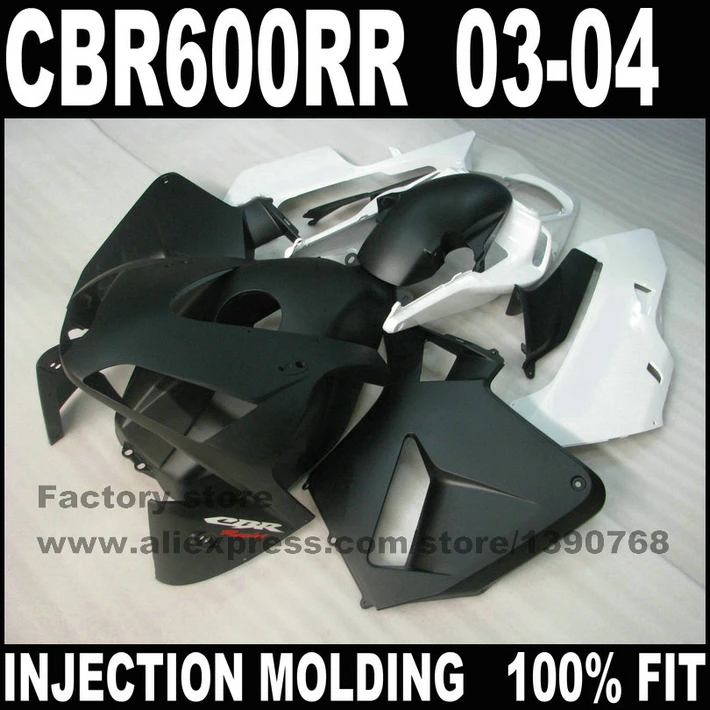 Детали ABS для мотоцикла HONDA CBR 600 F5 комплект обтекателей RR 2003 2004 CBR600 03 04 черно-белые