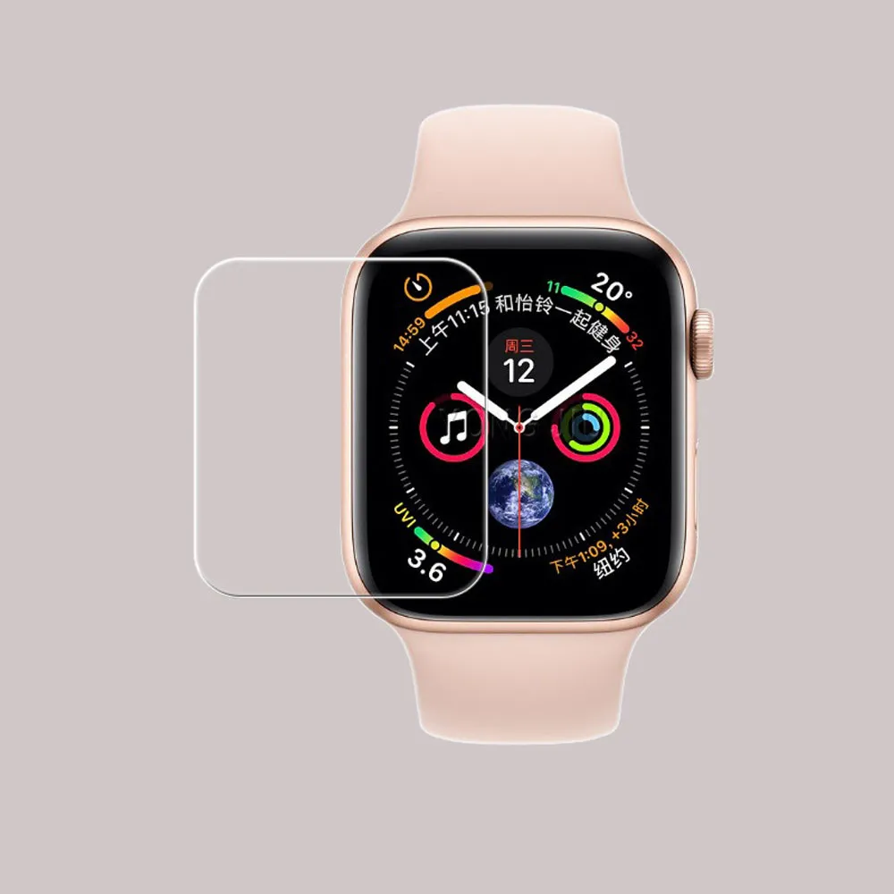 Настоящее 1 шт. закаленное стекло ЖК-экран протектор для Apple Watch серии 4 44 мм