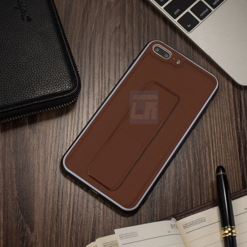 Роскошный кожаный браслет-держатель чехол для iPhone X 7 8 6 S Plus силиконовый мягкий