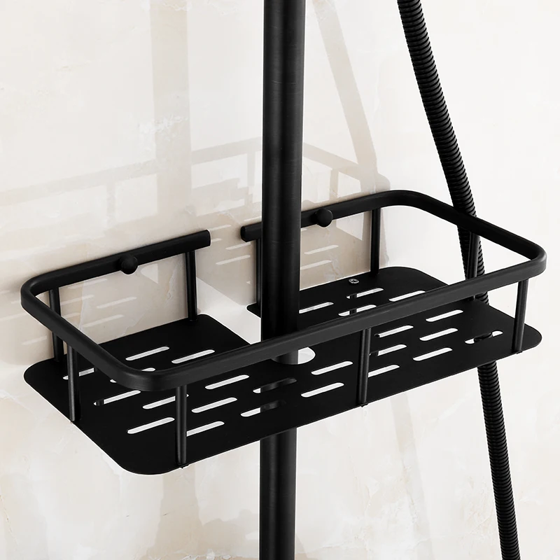 Смеситель для ванной комнаты латунный Однотонный черный душ с масляной краской