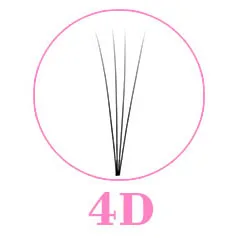 4D Kimcci ресницы 3 линии 2D/3D/4D/5D/6D термоскрепленные предварительно сделанные объемные вентиляторы из искусственной норки предварительно сделанные русский объем наращивание ресниц поставки - Цвет: 4D