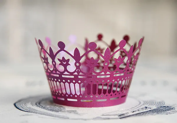 

Free Shipping purple lace crown wedding cupcake wrappers paper cupcakes cup cake birthday baby shower baking cups wrapper