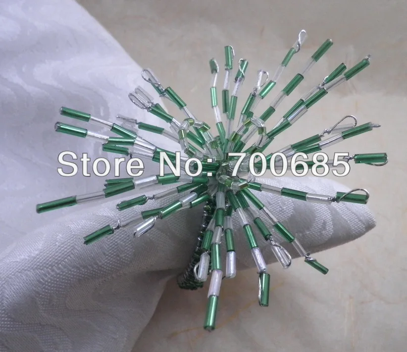 

glass beades napkin rings free shipping napkin holder