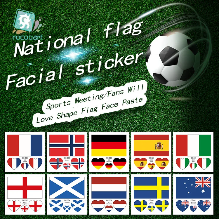 

2020 French Women's Football World Cup France England Scotland Norway Sweden Germany Italy Spain Flag Temporary Tattoo Sticker