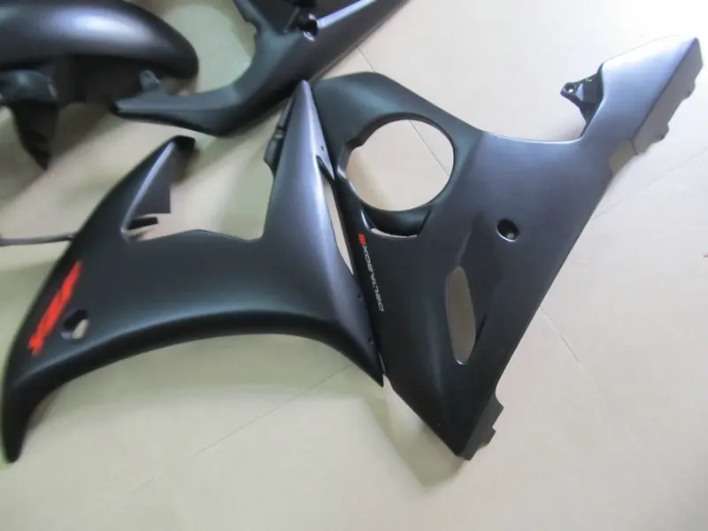 Мотоцикл обтекатель комплект для YAMAHA YZFR6 05 YZF R6 2005 YZF600 yzfr6 Новый матовый черный ABS